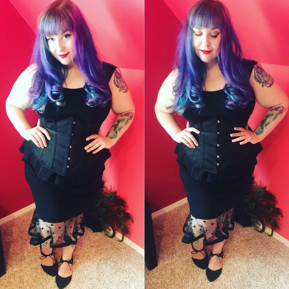 Orchard corset plus size satin under-bust corset